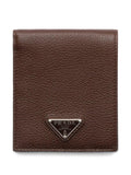 Prada Men Grained Leather Bi-Fold Wallet