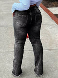 Ripped Knee Flare Jeans