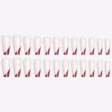 Rose Gold Beveled Edge French Manicure Fake Nails
