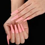 Long Coffin Fake Nails - Variety of Colors Available
