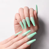 Long Coffin Fake Nails - Variety of Colors Available