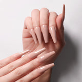 Long Coffin Fake Nails - Variety of Colors Available