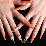 Assemble Ballet Nails Trapezoidal Coffin Fake Nails