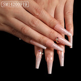 Assemble Ballet Nails Trapezoidal Coffin Fake Nails