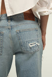 [167395-420] WOMENS LUCKY BRAND LUCKY LEGEND BAGGY - SKIPPING FLOWERS WASH
