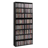 16 Compartment CD Storage Unit with Adjustable Shelves 54"