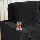 Modern Corduroy 3-Seater Sofa