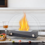 JHY Design Portable Tabletop Fire Pit 35cm – Clean-Burning Bio Ethanol, Ventless, Indoor/Outdoor