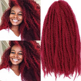 18 Inch Marley Hair for Braids | Afro Kinky Ombre | 30 Strands per Pack