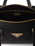 Prada Women Re-Nylon And Leather Medium Top-Handle Bag With Padlock