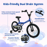 Kids Bike 14-Inch with Removable Training Wheels Navy