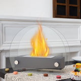 JHY Design Portable Tabletop Fire Pit 35cm – Clean-Burning Bio Ethanol, Ventless, Indoor/Outdoor