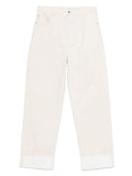 Bottega Veneta Women Back Print Straight Leg Jeans