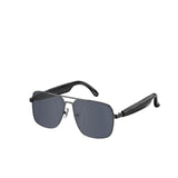 Smart AI Bluetooth Sunglasses Open Ear Audio, Polarized Sun Protection Glasses For Motorcycle Driving Cycling Hands Free Phone Call  Music Playback