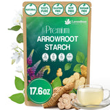 Premium Arrowroot Starch Powder – 17.6oz Resealable Bag, Gluten-Free, Non-GMO, Premium Plant-Based Thickener for Cooking, Baking & Frying.