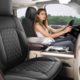 Custom Seat Covers fit for Dodge Ram 1500 2500 3500, Full Coverage Luxury Leather Ram Truck Seat Cover 2009-2025 Compatible with Crew Cab Double Quad Regular ( Full Set (Flat Front/Curved Rear))
