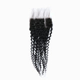 StariaHair 12-20 Inch 5"x5" Deep Wave Transparent Lace Closure #1B