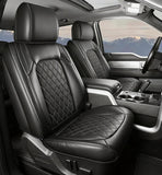 Umbrauto Seat Cover for Chevy Silverado/GMC Sierra 1500 2007-2013&2019-2026,3D Laser-Scan Custom Fit 2500/3500HD 2020-2026 Crew/Double Cab, Nappa Leather, Waterproof, Full Coverage, Airbag Compatible,Black