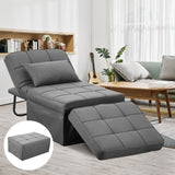 Ainfox 73inch Cloud Puff Convertible Sofa Bed White,4-in-1 Folding Sofa