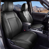 Umbrauto Seat Covers for Toyota Tacoma 2016-2023 Double & Crew Cab,Nappa Leather, 3D Laser-Scan Custom Fit, Waterproof, Easy-Clean, Full Coverage, Airbag Compatible, Pet & Scratch Protection