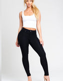 Mid-Rise Hyperstretch Skinny - Black