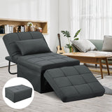 Ainfox 73inch Cloud Puff Convertible Sofa Bed White,4-in-1 Folding Sofa