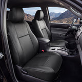 Umbrauto Car Seat Covers for Toyota Tacoma 2005-2015 Double & Crew Cab,Nappa Leather, 3D Laser-Scan Custom Fit, Waterproof, Easy-Clean, Full Coverage, Airbag Compatible, Pet & Scratch Protection