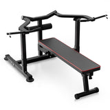 Ainfox Multifunctional Adjustable Flat Incline Bench Press with Dumbbell Rack