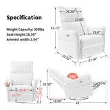 270° Power Swivel Rocker Recliner Chair