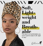 Satin Sleep Cap and Hair Bonnet for Sleeping - Satin Lined Sleep Cap, Sleeping Bonnet Satin Head Wrap - Satin Hair Wrap