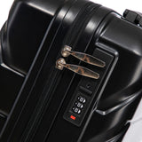 ABS Spinner Wheel Luggage Set with Combination Lock - Black