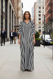 African-Inspired Striped Loose Long Dress | One Size 5 Colors