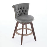 26" Counter Height Bar Stools with 360° Swivel - Gray