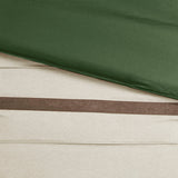 7 Pc Faux Suede Comforter Set Green King