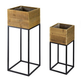 Set of 2 Reclaimed Wooden Box With