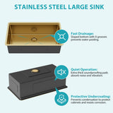 Premium Single Bowl Undermount Workstation Sink