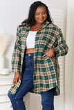 Mandy Plaid Collared Neck Long Sleeve Shirt for Women