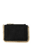 Stella Mccartney Women Black Shaggy Deer Falabella Card Holder