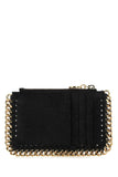 Stella Mccartney Women Black Shaggy Deer Falabella Card Holder