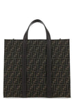 Fendi Men Embroidered Canvas Shopping Bag