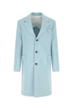 Bottega Veneta Women Pastel Light-Blue Tricotine Coat