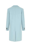 Bottega Veneta Women Pastel Light-Blue Tricotine Coat