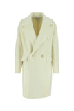 Bottega Veneta Women Ivory Wool Blend Coat