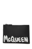 Alexander Mcqueen Men Black Leather Card Holder