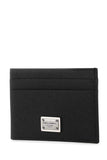 Dolce & Gabbana Men Black Leather Card Holder