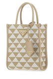Prada Women Embroidered Fabric Micro Symbole Handbag