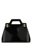 Salvatore Ferragamo Women Black Leather Wanda M Handbag