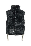Khrisjoy Men Printed Corduroy Oversize Sleeveless Down Jacket