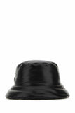 Prada Women Black Nappa Leather Padded Hat