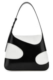 Salvatore Ferragamo Women Two-Tone Leather And Canvas Cut Out L Shoulder Bag